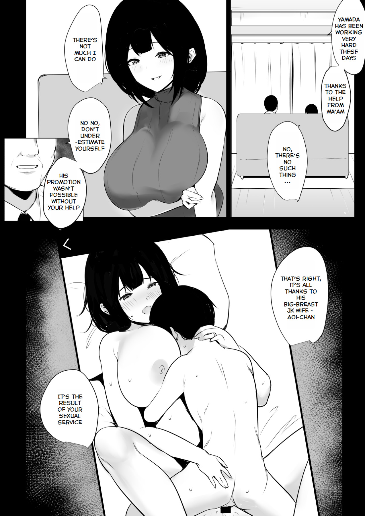 Hentai Manga Comic-I Witnessed The Big Breasted Schoolgirl Who Was Only Nice To Me having Sex With Another Man 4-Read-9